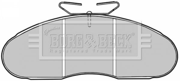 BORG & BECK Комплект тормозных колодок, дисковый тормоз BBP1126